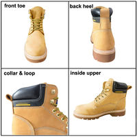 Chaussures de sécurité en cuir nubuck Goodyear Welt, bottes de travail pour soudeurs électriques à lacets avec embout et semelle intermédiaire en acier