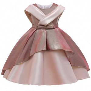 Robe de fête pour petite fille Baige, dernier design, 3-8 ans, vêtements pour enfants L5185 - Product Image 4