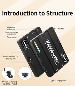 Tasca a LED luce <span class=keywords><strong>Video</strong></span> a colori M17 LED sulla fotocamera per telefono luce di riempimento M17 3000-9000k dimmerabile <span class=keywords><strong>Video</strong></span> Fill luce Tiktok - Product Image 1