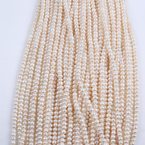 Perlas Sueltas Redondas y Planas Blancas de Agua Dulce Natural de Zhuji de 7-8 mm para Bisutería y Accesorios de Bricolaje - Product Image 4