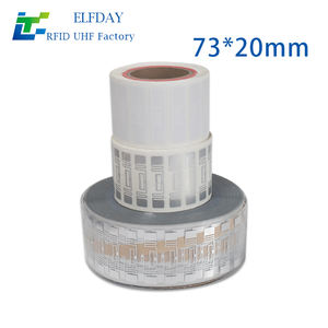 73*20 etiqueta a lungo raggio campione gratuito passivo 860-960mhz U8/U9/KU7 flessibile uhf <span class=keywords><strong>rfid</strong></span> tag intarsio etichetta adesiva per inventario delle risorse - Product Image 2