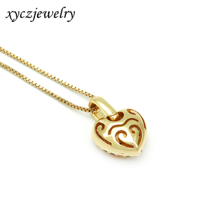 XingYu สร้อยคอหัวใจ18K ชุบทองสีผสม CZ หัวใจเครื่องประดับสร้อยคอจี้ - Product Image 4