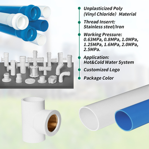 Tubería <span class=keywords><strong>de</strong></span> PVC Personalizada LESSO <span class=keywords><strong>de</strong></span> 19 mm, 25 mm, 50 mm, 63 mm, 160 mm, 250 mm, 300 mm, 500 mm, Suministro <span class=keywords><strong>de</strong></span> Agua, Tubería y Accesorios <span class=keywords><strong>de</strong></span> Plástico PVC-U Azul y Blanco - Product Image 5