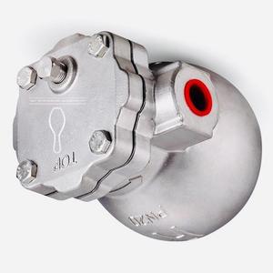 Trampa de vapor sanitaria multidireccional de acero inoxidable BF78 SS304/316L con flotador de bola y termostática - Product Image 1