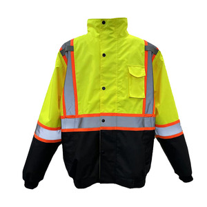 CE ANSI Certified <strong>3</strong> in <strong>1</strong> High Visibility Reflective <strong>Jacket</strong> Detachable <strong>Safety</strong> Bomber <strong>Jacket</strong> and Vest for Industrial Work - Product Image 2