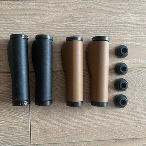 Poignées de guidon de vélo 22,2 mm en cuir PU cousues à la main, normales, imperméables, pour VTT - Product Image 3