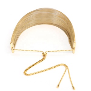 <span class=keywords><strong>Collier</strong></span> à chaîne ajustable en acier inoxydable plaqué or 18K PVD pour femmes, nouvelle collection - Product Image 5