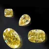 Golden Yellow VVS Clarity Synthetic Oval Cut Moissanite for Sale