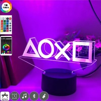 PS4 play station icone lampada da notte leggera 3d