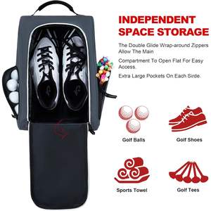 Ealer กระเป๋า GSB100ใส่รองเท้ากอล์ฟมีซิประบายอากาศสีเทากับกระเป๋าคู่สำหรับถุงเท้าลูกกระเป๋าเป้สำหรับทุกเพศ - Product Image 5