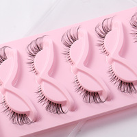 Faux cils à bande transparente effet œil de chat, cils entiers, cils 3D, cils naturels en bande, cils plus volumineux, look et sensation au quotidien