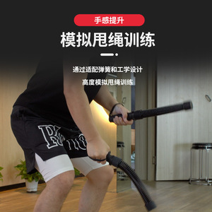 Entraîneur de force de préhension portable, bâton à ressort noir en TPE, équipement de fitness unisexe pour usage domestique et entraînement croisé - Product Image 5