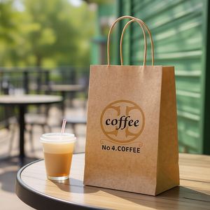 Bolsa de Papel Kraft Compostable Personalizada de 12 oz con Refuerzo Lateral para Café para Llevar, Bebidas y Envíos - Product Image 5