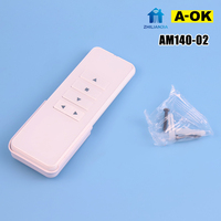 Moteur de rideau numérique intelligent A-OK AC140-02 avec télécommande RF 433.92 sans fil pour salle à manger, salon, bureau