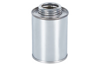 Boîte de conserve ronde à couvercle vissé de 0,1 L-Récipient chimique imprimé personnalisé avec bec en fer, vente en gros étanche et en vrac pour liquides/poudres