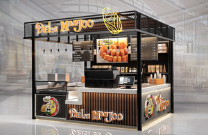 Kiosque <span class=keywords><strong>à</strong></span> boissons fraîches, <span class=keywords><strong>à</strong></span> bulles de thé, <span class=keywords><strong>à</strong></span> smoothies, en bois, design élégant, pour la vente de restauration rapide - Product Image 4