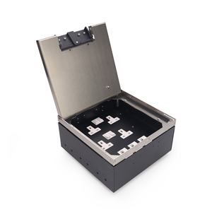 Caja de Piso de Acero Inoxidable para Conexión de Energía y Datos, Empotrable en Piso de Mármol con Caja de Acero Galvanizado - Product Image 2