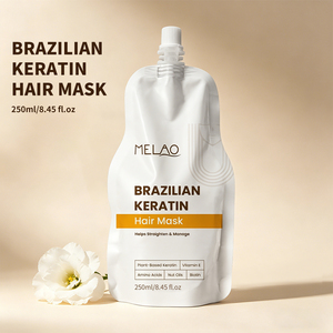 Mascarilla Capilar de Queratina Vegetal para Alisado Permanente y Tratamiento Suavizante, Crema Reestructurante para el Cabello Sin Sulfatos de Marca Privada - Product Image 1