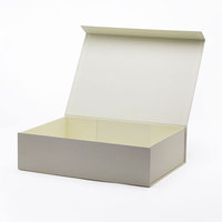 Boîtes cadeaux rigides pliables personnalisées, couleur ivoire fantaisie, avec nœud en ruban