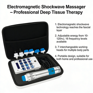 Machine compacte de thérapie par ondes de choc, poignée ergonomique pour la raideur musculaire, rééducation des blessures sportives, soins du corps - Product Image 1