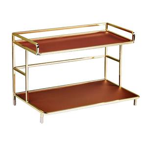 יוקרה קל משקל שולחן כפול מחסן מדפים מטבח סיים ברזל מדפים יהירות חדר אמבטיה מדפים - Product Image 1