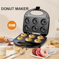Machine à donuts multifonctionnelle à 6 trous, machine à biscuits, machine à gâteaux, ustensiles de cuisson antiadhésifs pour la cuisson de gaufres, de crêpes