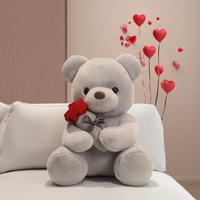 Saint Valentin romantique mignon grand ours en peluche doux Animal en peluche jouets en peluche cadeaux de vacances pour bébé jouets en peluche