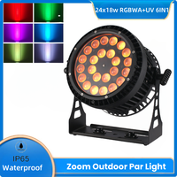 Aluminium 24x18w RGBWA UV 6in1 270W Par Lights DMX Stage Lighting DJ Disco Party Club Show Light