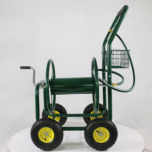 TC4719 Chariot d'enrouleur de tuyau d'arrosage robuste avec 4 roues Wagon de stockage de tuyau d'eau mobile Cadre en métal antirouille - Product Image 1