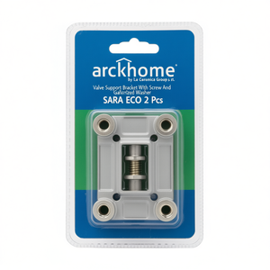 Support de valve avec vis et rondelle galvanisée SARA ECO 2 pièces - Product Image 2