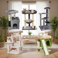 Vente en gros et sur mesure de poteau à gratter pour arbre à chat en corde de chanvre en fausse fourrure de conception originale