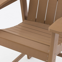 Chaise de jardin en bois plastique HLPS Chouvant pour l'extérieur, balcon, plage, chaise Adirondack écologique en bois