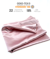 Taie d'oreiller en soie unie certifiée OEKO-TEX 22 30 Momme avec couleur et logo personnalisés pour usage domestique, hospitalier et hôtelier