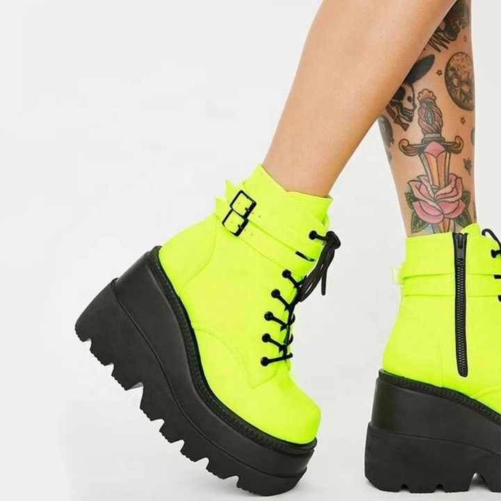 YELLO M PLATFORM SHORT BOOTS 厚底 YELLO / RIBA PLATFORM SHORT BOOTS