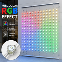 Rideau de lumières LED RGB 14x14 196 pixels IP67 DC12V pour l'éclairage architectural extérieur des façades et des ponts