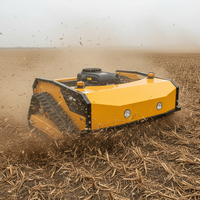 Hochwertiger Benzin-Ferngesteuerter Elektrischer Akku-Roboter-Rasenmäher Mini Automatischer Raupenmäher
