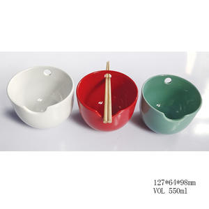 Cuenco de cerámica para Fideos japoneses, juego de cuencos con palillos e impresión - Product Image 5