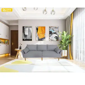 Giá rẻ đơn giản phong cách mềm mại và thoải mái Dray vải sofa Philippines bộ từ thâm quyến nhà máy