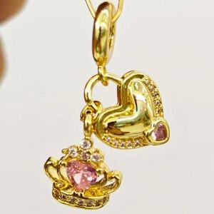 Venta al por mayor dulce vida colgante encantos latón 18K chapado en oro esmalte Cactus Ballet Zapatos rosa <span class=keywords><strong>música</strong></span> nota encantos para joyería DIY - Product Image 3