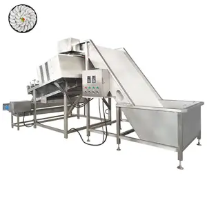 Máquina trituradora de batatas frescas automáticas, linha de processamento de camarão, alta capacidade, máquina classificadora