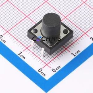 TC-1212DR-10.0H-250 Tactile Switch Through hole Component (THT),12x12mm Switch 12mm 12mm 10mm - Product Image 1