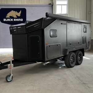 Remolques de rinoceronte negro <span class=keywords><strong>Caravana</strong></span> 4x4 Coche de <span class=keywords><strong>caravana</strong></span> de rinoceronte negro a la venta Caravanas plegables australianas todoterreno Retro 750 kg Camping - Product Image 5