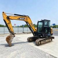 Persediaan Besar Berbagai Model Harga Terjangkau Excavator SANY SY55C Bekas untuk Proyek Lanskapasi dan Pemindahan Tanah