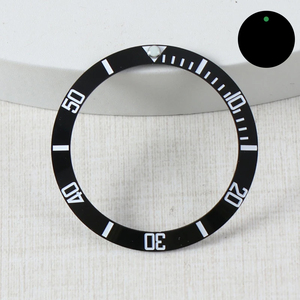 Insert de lunette de montre 38 mm en céramique/aluminium pour Submariner <span class=keywords><strong>Seiko</strong></span> <span class=keywords><strong>Mods</strong></span> pour GMT Yacht-master NH35 Accessoires de montre Anneau de lunette - Product Image 1