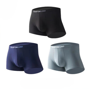 Logo personnalisé Boxer tendance coupe ample grande taille hommes respirant coton confortable sous-vêtement antibactérien - Product Image 5