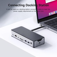 Cable de Datos USB4 Portátil Gris de Doble Cabeza, Cable Thunderbolt 3 USB-C Tipo C Completamente Funcional