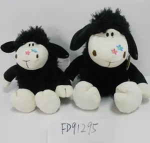 박제 양 봉제 인형 검은 양 아기 양고기 키즈 부드러운 양 봉제 장난감