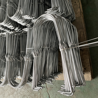 Attache murale en U en acier inoxydable 304, maille renforcée de calibre 9, pour murs alvéolés de 6 à 12 pouces avec positionnement des armatures et option galvanisation à chaud (HDG)