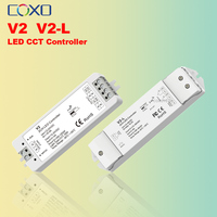 Contrôleur LED à Tension Constante V2 2 Canaux 12-48V DC Module Variateur PWM Sans Fil RF 2.4GHz pour Éclairage Linéaire Prix Usine