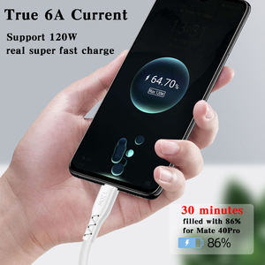 Cable de Carga Rápida de Datos <span class=keywords><strong>Micro</strong></span> <span class=keywords><strong>USB</strong></span> Cantell de 1 m, Cable <span class=keywords><strong>USB</strong></span> <span class=keywords><strong>Tipo</strong></span> C de 6 A, Cable de Carga Rápida <span class=keywords><strong>USB</strong></span>-C de 120 W - Product Image 3